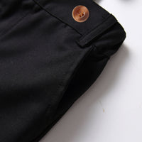 Load image into Gallery viewer, 2 Pieces Set Baby Kid Boys Dressy Striped Bow Shirts And Solid Color Jumpsuits Wholesale 230411125
