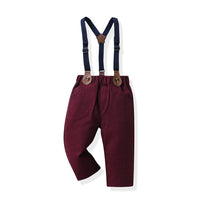 Load image into Gallery viewer, 2 Pieces Set Baby Kid Boys Dressy Bow Shirts And Solid Color Jumpsuits Wholesale 230411127
