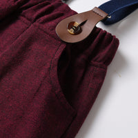 Load image into Gallery viewer, 2 Pieces Set Baby Kid Boys Dressy Bow Shirts And Solid Color Jumpsuits Wholesale 230411127
