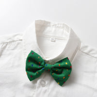 Load image into Gallery viewer, 2 Pieces Set Baby Kid Boys Solid Color Bow Shirts And Checked Pants Wholesale 230411129
