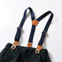 Load image into Gallery viewer, 2 Pieces Set Baby Kid Boys Solid Color Bow Shirts And Checked Pants Wholesale 230411129
