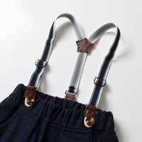 Load image into Gallery viewer, 2 Pieces Set Baby Kid Boys Solid Color Bow Shirts And Checked Pants Wholesale 230411129
