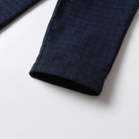 Load image into Gallery viewer, 2 Pieces Set Baby Kid Boys Solid Color Bow Shirts And Checked Pants Wholesale 230411129
