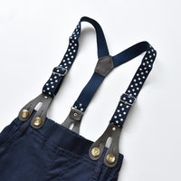 Load image into Gallery viewer, 2 Pieces Set Baby Kid Boys Birthday Party Bow Shirts And Solid Color Jumpsuits Wholesale 230411130
