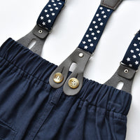 Load image into Gallery viewer, 2 Pieces Set Baby Kid Boys Birthday Party Bow Shirts And Solid Color Jumpsuits Wholesale 230411130
