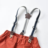 Load image into Gallery viewer, 2 Pieces Set Baby Kid Boys Striped Bow Shirts And Solid Color Jumpsuits Wholesale 230411135
