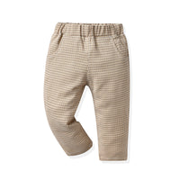 Load image into Gallery viewer, 3 Pieces Set Baby Kid Boys Solid Color Bow Shirts Checked Vests Waistcoats And Pants Wholesale 230411136
