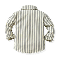 Load image into Gallery viewer, 3 Pieces Set Baby Kid Boys Striped Bow Shirts Solid Color Vests Waistcoats And Pants Wholesale 230411137
