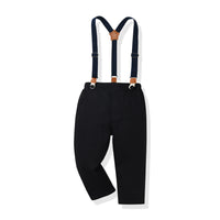 Load image into Gallery viewer, 2 Pieces Set Baby Kid Boys Bow Print Tops And Solid Color Jumpsuits Wholesale 230411139
