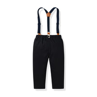 Load image into Gallery viewer, 2 Pieces Set Baby Kid Boys Bow Print Tops And Solid Color Jumpsuits Wholesale 230411139
