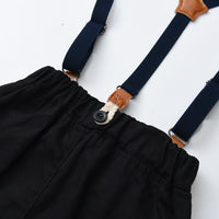 Load image into Gallery viewer, 2 Pieces Set Baby Kid Boys Bow Print Tops And Solid Color Jumpsuits Wholesale 230411139
