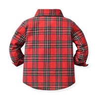 Load image into Gallery viewer, 2 Pieces Set Baby Kid Boys Birthday Party Checked Bow Shirts And Solid Color Jumpsuits Wholesale 230411142
