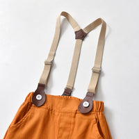 Load image into Gallery viewer, 2 Pieces Set Baby Kid Big Kid Boys Birthday Party Dinosaur Bow Print Shirts And Solid Color Jumpsuits Wholesale 230411146
