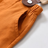 Load image into Gallery viewer, 2 Pieces Set Baby Kid Big Kid Boys Birthday Party Dinosaur Bow Print Shirts And Solid Color Jumpsuits Wholesale 230411146
