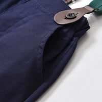 Load image into Gallery viewer, 2 Pieces Set Baby Kid Big Kid Boys Birthday Party Dinosaur Bow Print Shirts And Solid Color Jumpsuits Wholesale 230411146
