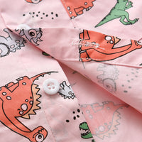 Load image into Gallery viewer, 2 Pieces Set Baby Kid Big Kid Boys Birthday Party Dinosaur Bow Print Shirts And Solid Color Jumpsuits Wholesale 230411146
