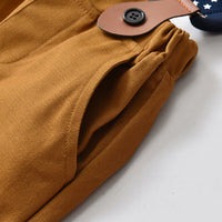 Load image into Gallery viewer, 2 Pieces Set Baby Kid Big Kid Boys Birthday Party Dinosaur Bow Print Shirts And Solid Color Jumpsuits Wholesale 230411146
