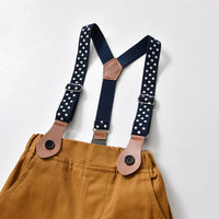 Load image into Gallery viewer, 2 Pieces Set Baby Kid Big Kid Boys Birthday Party Dinosaur Bow Print Shirts And Solid Color Jumpsuits Wholesale 230411146
