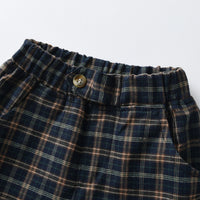 Load image into Gallery viewer, 3 Pieces Set Baby Kid Boys Solid Color Bow T-Shirts Checked Vests Waistcoats And Shorts Wholesale 230411147
