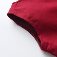 Load image into Gallery viewer, 3 Pieces Set Baby Kid Boys Solid Color Bow T-Shirts Checked Vests Waistcoats And Shorts Wholesale 230411147
