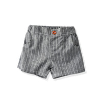 Load image into Gallery viewer, 3 Pieces Set Baby Kid Boys Bow Shirts Striped Vests Waistcoats And Shorts Wholesale 23041115
