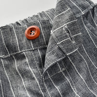 Load image into Gallery viewer, 3 Pieces Set Baby Kid Boys Bow Shirts Striped Vests Waistcoats And Shorts Wholesale 23041115
