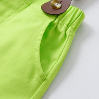 Load image into Gallery viewer, 2 Pieces Set Baby Kid Boys Solid Color Bow Shirts And Shorts Wholesale 230411150
