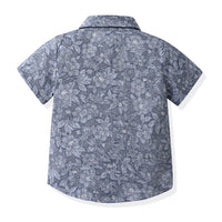 Load image into Gallery viewer, 3 Pieces Set Baby Kid Boys Birthday Flower Bow Print Shirts Solid Color Vests Waistcoats And Rompers Wholesale 230411151
