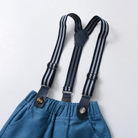 Load image into Gallery viewer, 3 Pieces Set Baby Kid Boys Birthday Flower Bow Print Shirts Solid Color Vests Waistcoats And Rompers Wholesale 230411151
