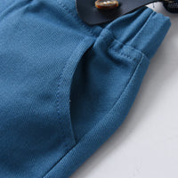 Load image into Gallery viewer, 3 Pieces Set Baby Kid Boys Birthday Flower Bow Print Shirts Solid Color Vests Waistcoats And Rompers Wholesale 230411151
