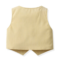 Load image into Gallery viewer, 3 Pieces Set Baby Kid Boys Birthday Flower Bow Print Shirts Solid Color Vests Waistcoats And Rompers Wholesale 230411151
