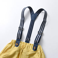 Load image into Gallery viewer, 3 Pieces Set Baby Kid Boys Birthday Flower Bow Print Shirts Solid Color Vests Waistcoats And Rompers Wholesale 230411151
