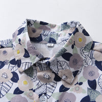 Load image into Gallery viewer, 3 Pieces Set Baby Kid Boys Birthday Flower Bow Print Shirts Solid Color Vests Waistcoats And Rompers Wholesale 230411151
