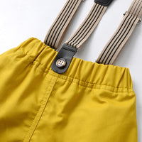 Load image into Gallery viewer, 3 Pieces Set Baby Kid Boys Birthday Flower Bow Print Shirts Solid Color Vests Waistcoats And Rompers Wholesale 230411151
