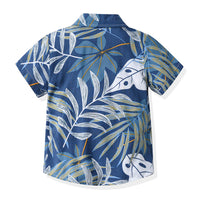 Load image into Gallery viewer, 2 Pieces Set Baby Kid Boys Flower Print T-Shirts And Solid Color Shorts Wholesale 230411152
