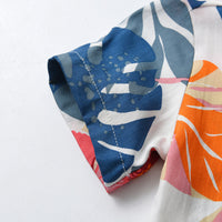 Load image into Gallery viewer, 2 Pieces Set Baby Kid Boys Flower Print T-Shirts And Solid Color Shorts Wholesale 230411152
