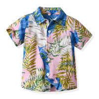 Load image into Gallery viewer, 2 Pieces Set Baby Kid Boys Flower Print T-Shirts And Solid Color Shorts Wholesale 230411152
