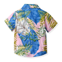 Load image into Gallery viewer, 2 Pieces Set Baby Kid Boys Flower Print T-Shirts And Solid Color Shorts Wholesale 230411152
