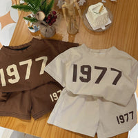 Load image into Gallery viewer, 2 Pieces Set Baby Kid Unisex Letters T-Shirts And Shorts Wholesale 230411154
