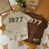 Load image into Gallery viewer, 2 Pieces Set Baby Kid Unisex Letters T-Shirts And Shorts Wholesale 230411154
