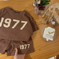 Load image into Gallery viewer, 2 Pieces Set Baby Kid Unisex Letters T-Shirts And Shorts Wholesale 230411154
