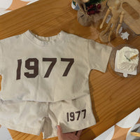 Load image into Gallery viewer, 2 Pieces Set Baby Kid Unisex Letters T-Shirts And Shorts Wholesale 230411154
