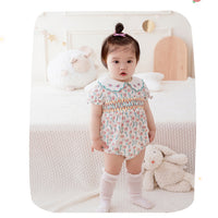 Load image into Gallery viewer, Baby Girls Flower Embroidered Rompers Wholesale 230411156
