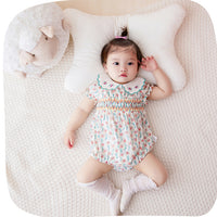 Load image into Gallery viewer, Baby Girls Flower Embroidered Rompers Wholesale 230411156
