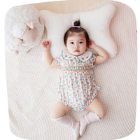 Load image into Gallery viewer, Baby Girls Flower Embroidered Rompers Wholesale 230411156
