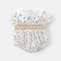 Load image into Gallery viewer, Baby Girls Flower Embroidered Rompers Wholesale 230411156
