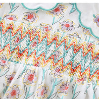 Load image into Gallery viewer, Baby Girls Flower Embroidered Rompers Wholesale 230411156
