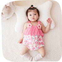 Load image into Gallery viewer, Baby Girls Flower Print Rompers Wholesale 230411158
