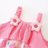 Load image into Gallery viewer, Baby Girls Flower Print Rompers Wholesale 230411158
