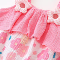 Load image into Gallery viewer, Baby Girls Flower Print Rompers Wholesale 230411158
